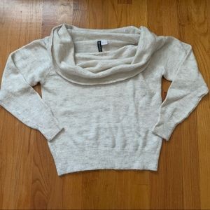 H&M White Cowl Neck Sweater